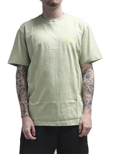 Camiseta Masculino Volcom Plated Manga Curta Estampada - Verde Claro