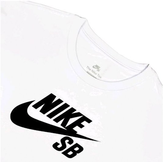 Camiseta Ninke Sb Logo Manga Curta Estampada - Branco