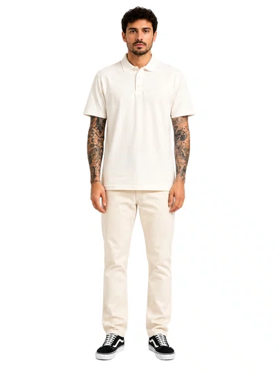 Camiseta Polo Masculina Freesurf Cool Manga Curta - Off White