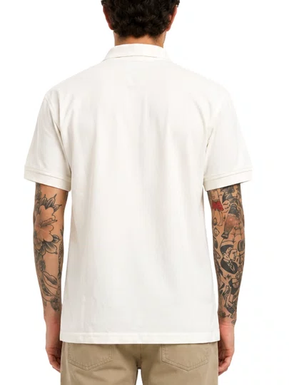 Camiseta Polo Masculina RC Wettie Manga Curta Estampada - Off White