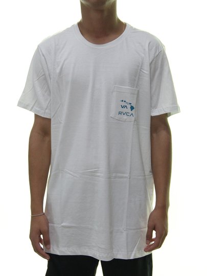 Camiseta RVCA Aloha Pocket Manga Curta - Branco