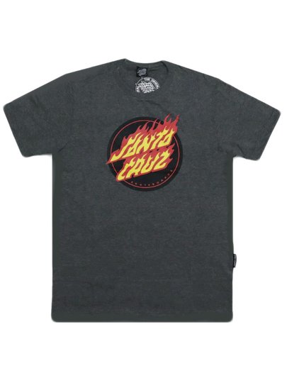 Camiseta Santa Cruz Flaming Dot - Chumbo/Mescla