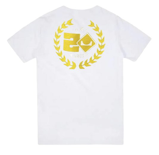 Camiseta Unissex 20 anos de Session store Manga Curta Estampada - Branco