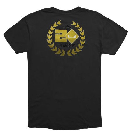 Camiseta Unissex 20 anos de Session store Manga Curta Estampada - Preto