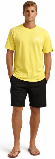 Camiseta Unissex Flo Waves Dept Since 2014 - Amarelo