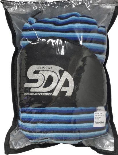 Capa Toalha SDA FUN para Prancha de Surf  tipo Camisinha -  Preto/Azul