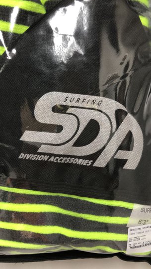 Capa Toalha SDA para Prancha de Surf  tipo Camisinha -  Preto/Verde Limão