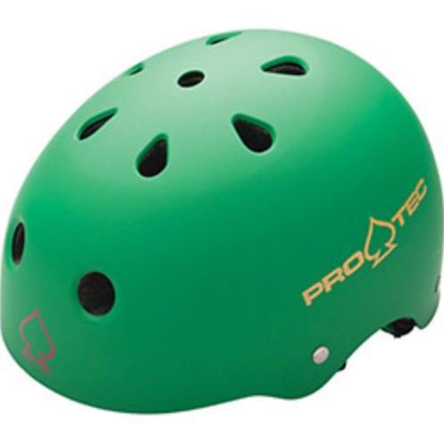 Capacete de Skate Clássico Certificado Pro-Tec, Matte Rasta Green