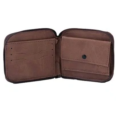 Carteira RVCA Zip - Marrom
