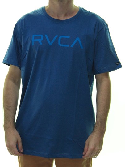 Camiseta Masculina RVCA Big Estampada Manga Curta - Azul