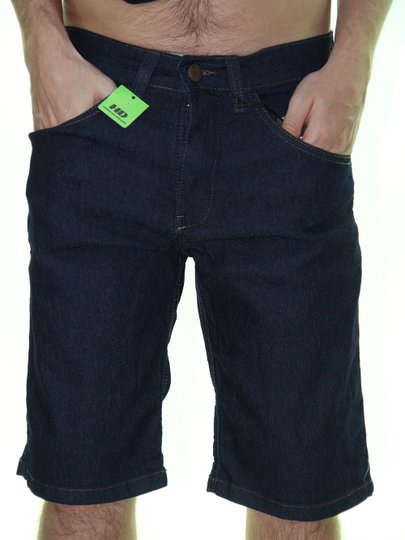 Bermuda Masculina HD Jeans LY com Bolsos Laterais e Traseiros - Azul