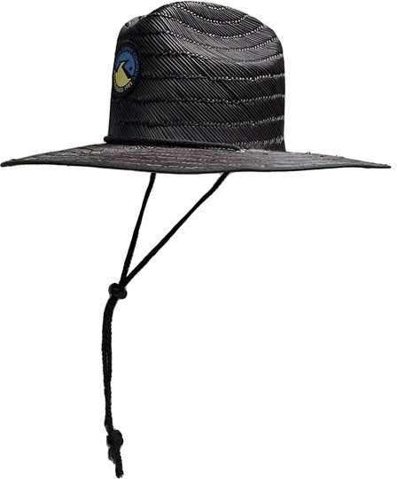 Chapeu de Palha Rusty para Praia Straw Lifeguard - Preto