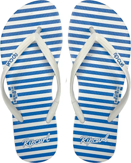 Chinelo Feminino Rip Curl Surf Stripe Listra - Branco/Azul