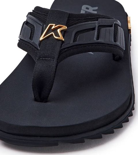 Chinelo Masculino Kenner Kivah Preto/Dourado