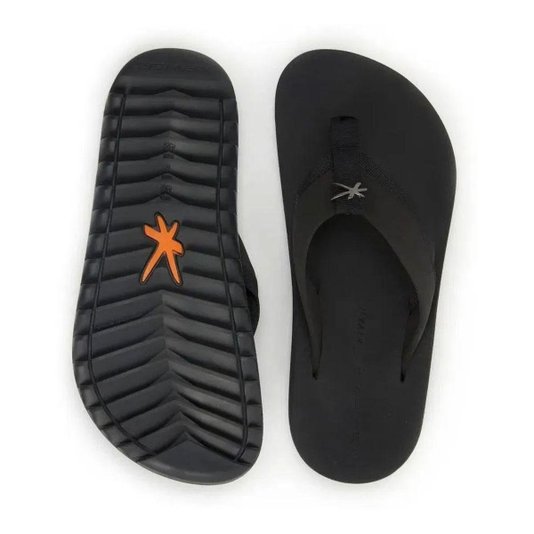 Chinelo Kenner Kivah - Preto/Laranja