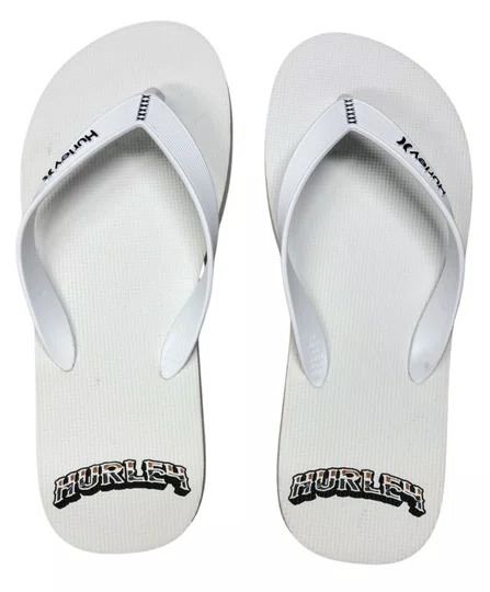 Chinelo Masculino Hurley Letters - Branco