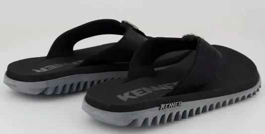 Chinelo Masculino Kenner Kivah - Cinza/Preto