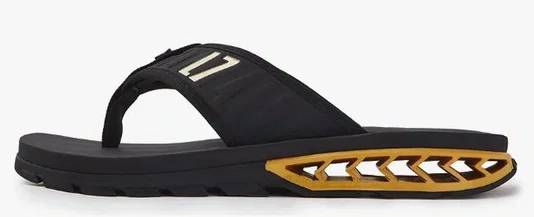 Chinelo Masculino Kenner Rakka L7 Alta Frequencia - Preto/Dourado