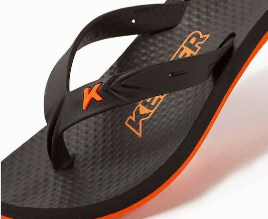 Chinelo Masculino Kenner Summer  extra forte - Preto/laranja