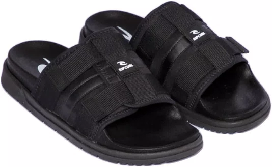 Chinelo Masculino Rip Curl Ripper em Cacharrel com Gorgurão - Black/Grey