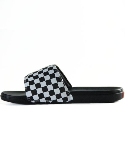 Chinelo Masculino Vans Slide-On MC La-Costa - Black/White