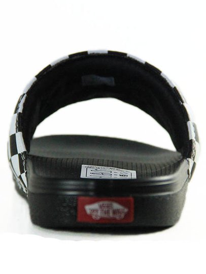 Chinelo Masculino Vans Slide-On MC La-Costa - Black/White