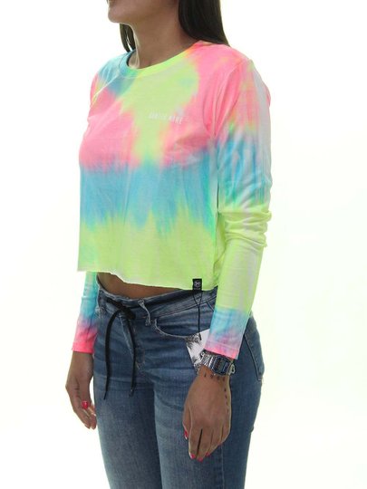 Cropped Feminino Santa Mare Rose Manga Longa - Tie Dye 