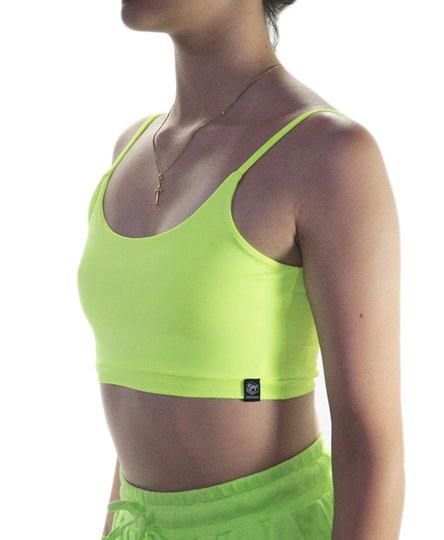 Cropped Feminino Santta Maré Lycra - Amarelo Neon