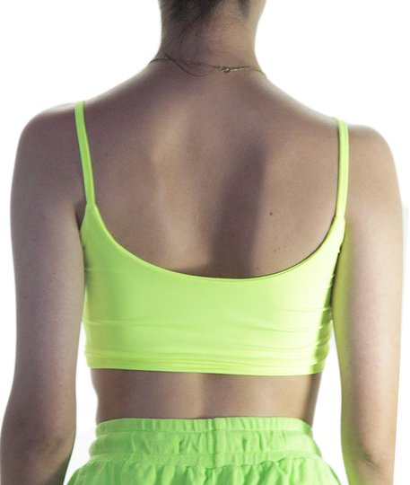 Cropped Feminino Santta Maré Lycra - Amarelo Neon