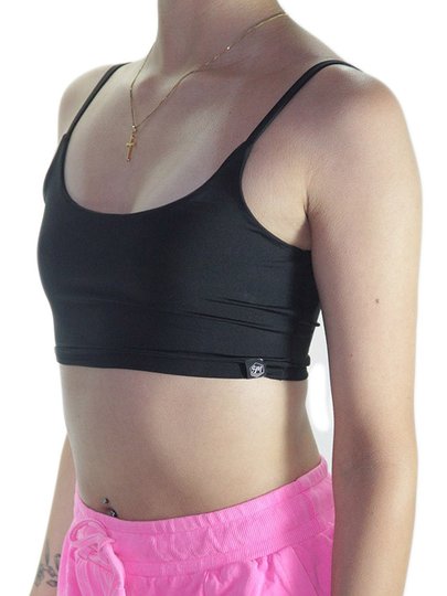 Cropped Feminino Santta Maré Lycra - Preto