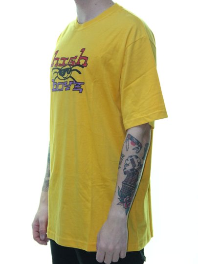 Camiseta High Company Virus Yellow Manga Curta Estampada Gola Careca - Amarelo Queimado