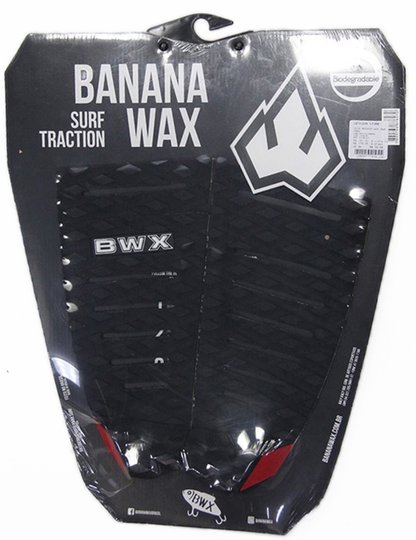 Deck para Prancha de Surf Banana Wax BWX Trac - Preto/Vermelho