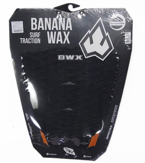 Deck para Prancha de Surf Banana Wax BWX - Preto/Laranja