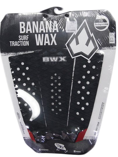 Deck para Prancha de Surf Banana Wax BWX - Preto/Vermelho