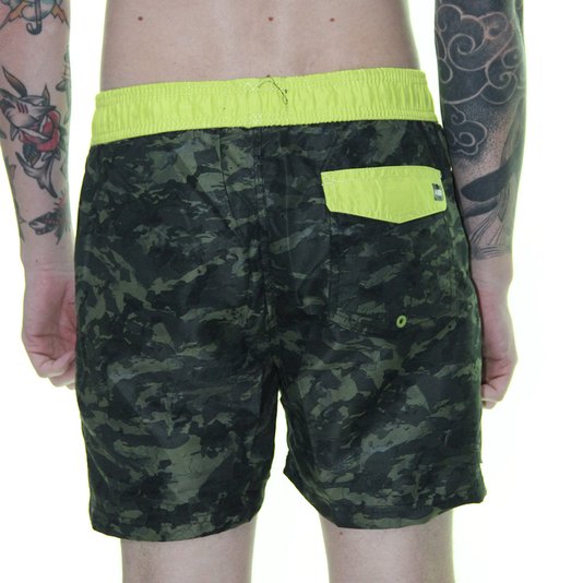Bermuda Masculina HD Volley - Verde/Amarelo