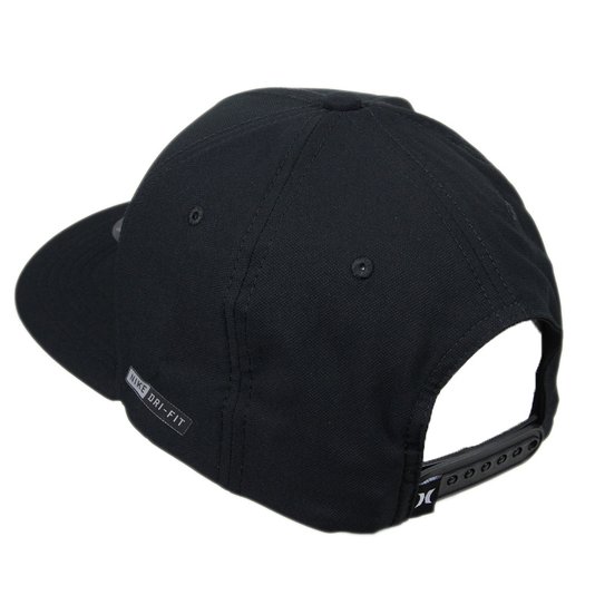 Boné Masculino Hurley Icon Aba Reta - Preto