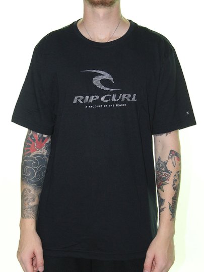 Camiseta Masculina Rip Curl Corp Manga Curta - Preto