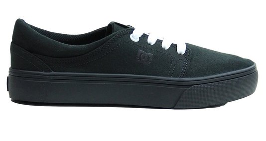 Tênis Feminino DC Trase TX W Cabedal em Lona - Black/Black/White