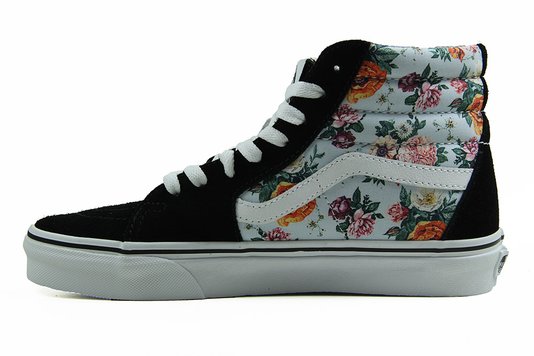 Tênis Feminino Vans Sk8-Hi Garden Floral cano alto com atacadores - Flower/White/Black
