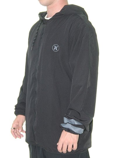 Jaqueta Corta Vento Masculina Hurley Block Party - Preto