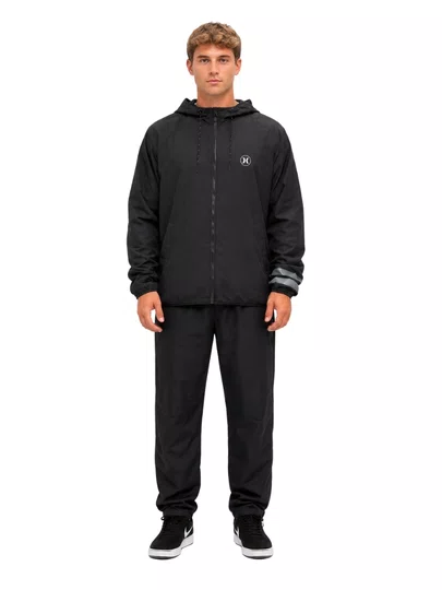 Jaqueta Corta Vento Masculina Hurley Block Party - Preto