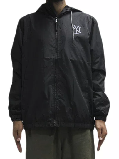 Jaqueta Corta Vento Masculina New Era New York Yankees - Preto