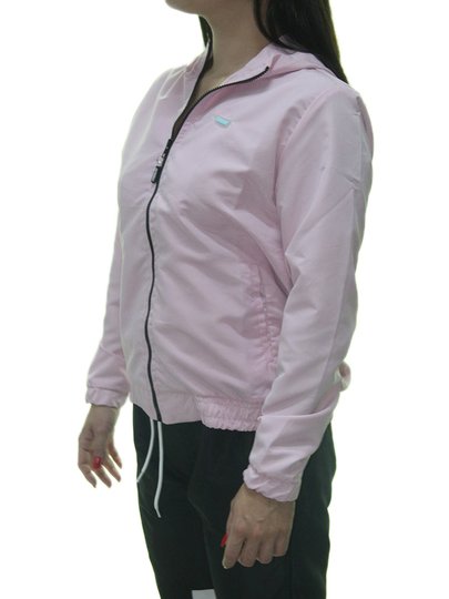 Jaqueta Feminina Freesurf Gif Quebra Vento Manga Longa com Capuz - Rosa