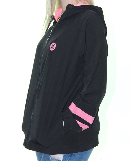 Jaqueta Feminina Hurley Windreaker BP Manga Longa - Preto