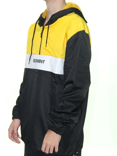 Jaqueta Masculina Element Bee Manga Longa Quebra Vento - Preto/Amarelo
