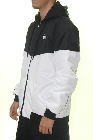 Jaqueta Masculina Freesurf Especial Reversivel Manga Longa com Capuz - Branco/Preto