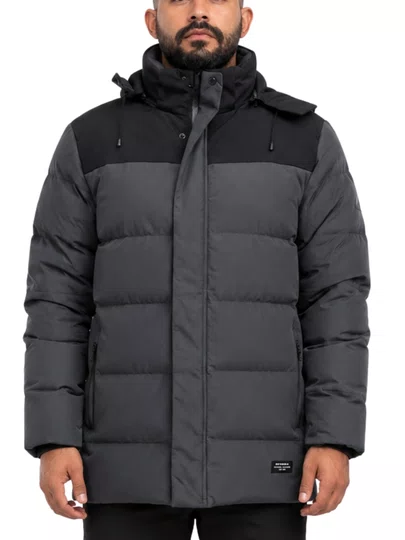 Jaqueta Masculina Hurley PS Stroop - Cinza Escuro