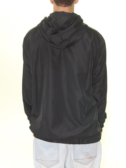 Jaqueta Masculina LRG Leve Script Manga Longa com Capuz - Preto