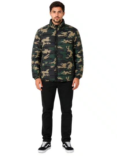 Jaqueta Masculina LRG Woodland Camo - Preto/Camuflado