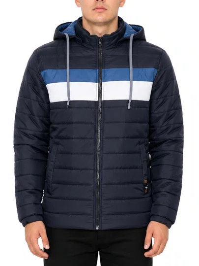 Jaqueta Masculina Session Bomber 01 - Marinho/Cinza